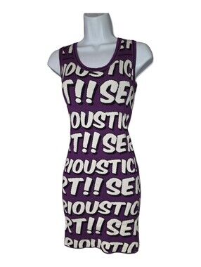 Serioustic Streetwear Casual Viscose Urban Knit Purple Dress Size Small